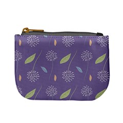 Seamless Pattern Floral Background Violet Background Mini Coin Purse by artworkshop