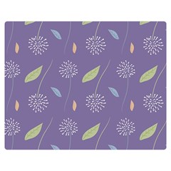 Seamless Pattern Floral Background Violet Background Premium Plush Fleece Blanket (medium) by artworkshop