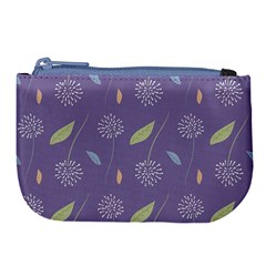 Seamless Pattern Floral Background Violet Background Large Coin Purse by artworkshop