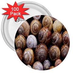 Snail Shells Pattern Arianta Arbustorum 3  Buttons (100 pack) 