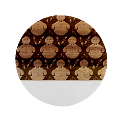 Seamless Repeat Repeating Pattern Marble Wood Coaster (round)