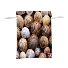 Snail Shells Pattern Arianta Arbustorum Lightweight Drawstring Pouch (l) by artworkshop