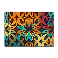 Orange, Turquoise And Blue Pattern  Sticker A4 (100 Pack) by Sobalvarro