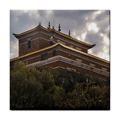 Buddhist Temple, Lavalleja, Uruguay Tile Coaster by dflcprintsclothing