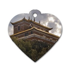 Buddhist Temple, Lavalleja, Uruguay Dog Tag Heart (two Sides) by dflcprintsclothing