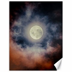 Dark Full Moonscape Midnight Scene Canvas 18  X 24  by dflcprintsclothing