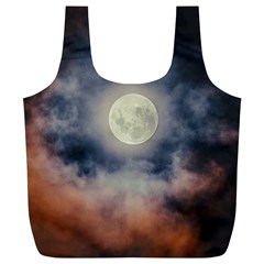 Dark Full Moonscape Midnight Scene Full Print Recycle Bag (xl) by dflcprintsclothing