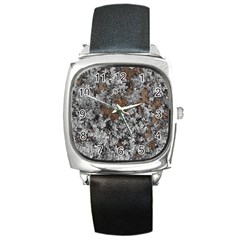 Floral Surface Print Design Square Metal Watch by dflcprintsclothing