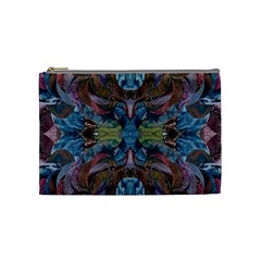 Marbled Confetti Symmetry Cosmetic Bag (medium) by kaleidomarblingart