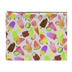 Ice Cream Pink Cosmetic Bag (xl) by PaperDesignNest