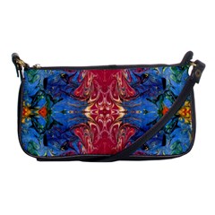 Firey Repeats I Shoulder Clutch Bag by kaleidomarblingart