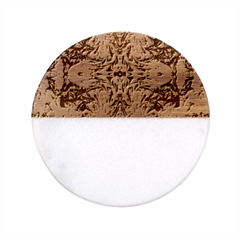 Firey Repeats I Classic Marble Wood Coaster (round) 