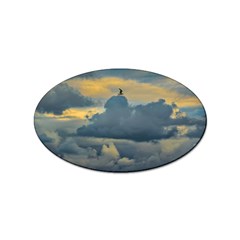 Bird Flying Over Stormy Sky Sticker Oval (10 Pack) by dflcprintsclothing