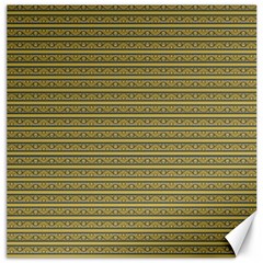 Golden Striped Decorative Pattern Canvas 20  X 20  by dflcprintsclothing