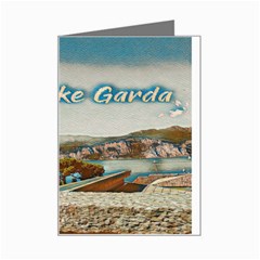 Malcesine Castle On Lake Garda Mini Greeting Card by ConteMonfrey