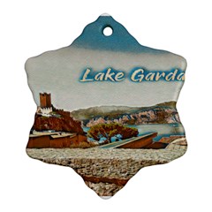 Malcesine Castle On Lake Garda Ornament (snowflake) by ConteMonfrey