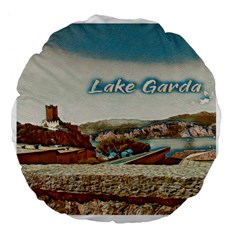 Malcesine Castle On Lake Garda Large 18  Premium Flano Round Cushions by ConteMonfrey