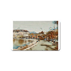 Birds And People On Lake Garda Magnet (name Card) by ConteMonfrey