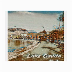 Birds And People On Lake Garda Small Glasses Cloth (2 Sides) by ConteMonfrey