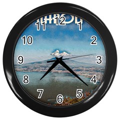 Napoli - Vesuvio Wall Clock (black) by ConteMonfrey