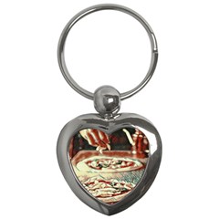 Naples Pizza On The Making Key Chain (heart) by ConteMonfrey