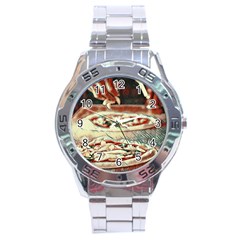 Naples Pizza On The Making Stainless Steel Analogue Watch by ConteMonfrey