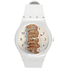 Bread Is Life - Italian Food Round Plastic Sport Watch (M)