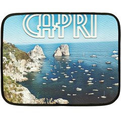 Capri, Italy Vintage Island  One Side Fleece Blanket (mini) by ConteMonfrey