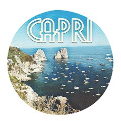 Capri, Italy Vintage Island  Pop Socket (white) by ConteMonfrey