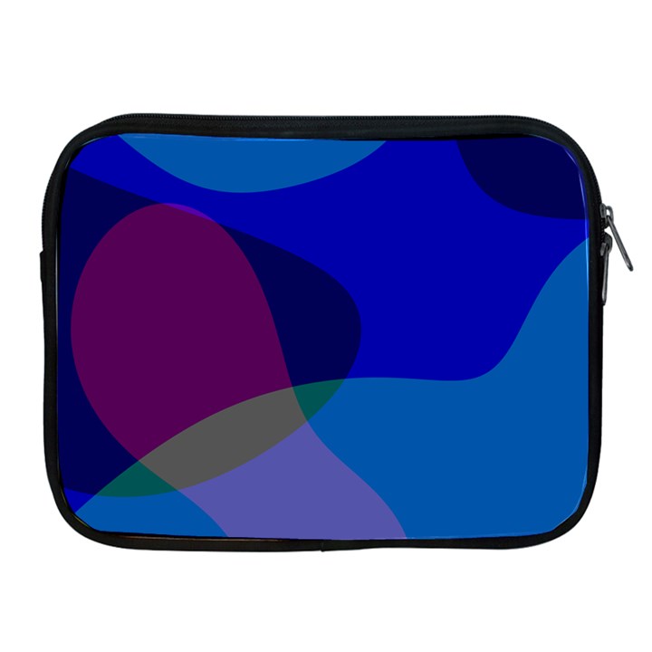 Blue Abstract 1118 - Groovy Blue And Purple Art Apple iPad 2/3/4 Zipper Cases