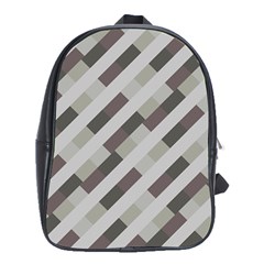 Pale Multicolored Stripes Pattern School Bag (xl) by dflcprintsclothing