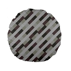 Pale Multicolored Stripes Pattern Standard 15  Premium Flano Round Cushions