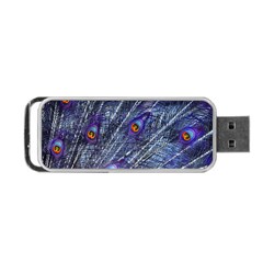 Peacock-feathers-color-plumage Blue Portable Usb Flash (two Sides) by danenraven