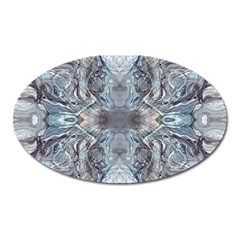 Abstract Marble Oval Magnet by kaleidomarblingart