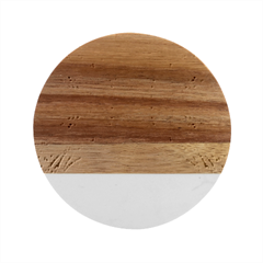 Pink Arabesque Iv Marble Wood Coaster (round)