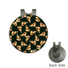 Pizza Slices Pattern Green Hat Clips With Golf Markers by TetiBright