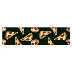 Pizza Slices Pattern Green Oblong Satin Scarf (16  X 60 ) by TetiBright