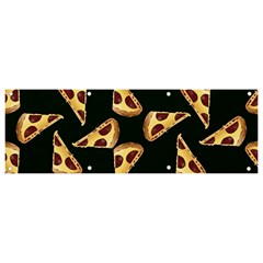 Pizza Slices Pattern Green Banner And Sign 9  X 3  by TetiBright