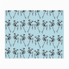 Jogging Lady On Blue Small Glasses Cloth by TetiBright