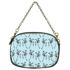 Jogging Lady On Blue Chain Purse (one Side) by TetiBright