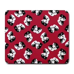 Theater Masks Burgundy Large Mousepad by TetiBright