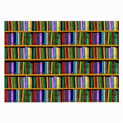 Books On A Shelf Large Glasses Cloth (2 Sides) by TetiBright