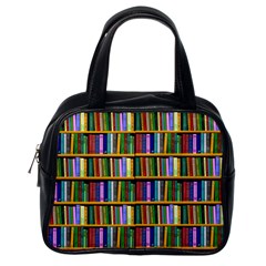 Books On A Shelf Classic Handbag (one Side) by TetiBright