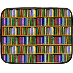 Books On A Shelf Fleece Blanket (mini) by TetiBright