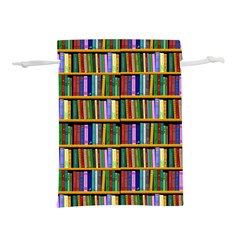 Books On A Shelf Lightweight Drawstring Pouch (s) by TetiBright