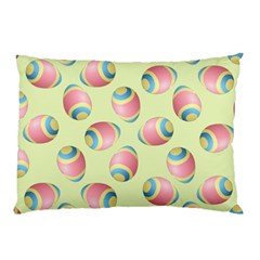 Colorful Easter Eggs Pattern Green Pillow Case by TetiBright