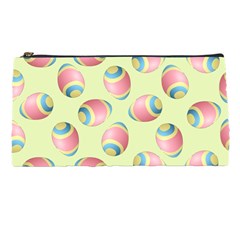 Colorful Easter Eggs Pattern Green Pencil Case by TetiBright