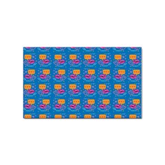 Speak Love Pattern On Blue Sticker (rectangular) by TetiBright