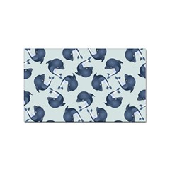 Blue Dolphins Pattern Sticker Rectangular (10 Pack) by TetiBright