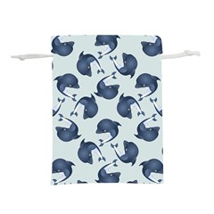 Blue Dolphins Pattern Lightweight Drawstring Pouch (s) by TetiBright